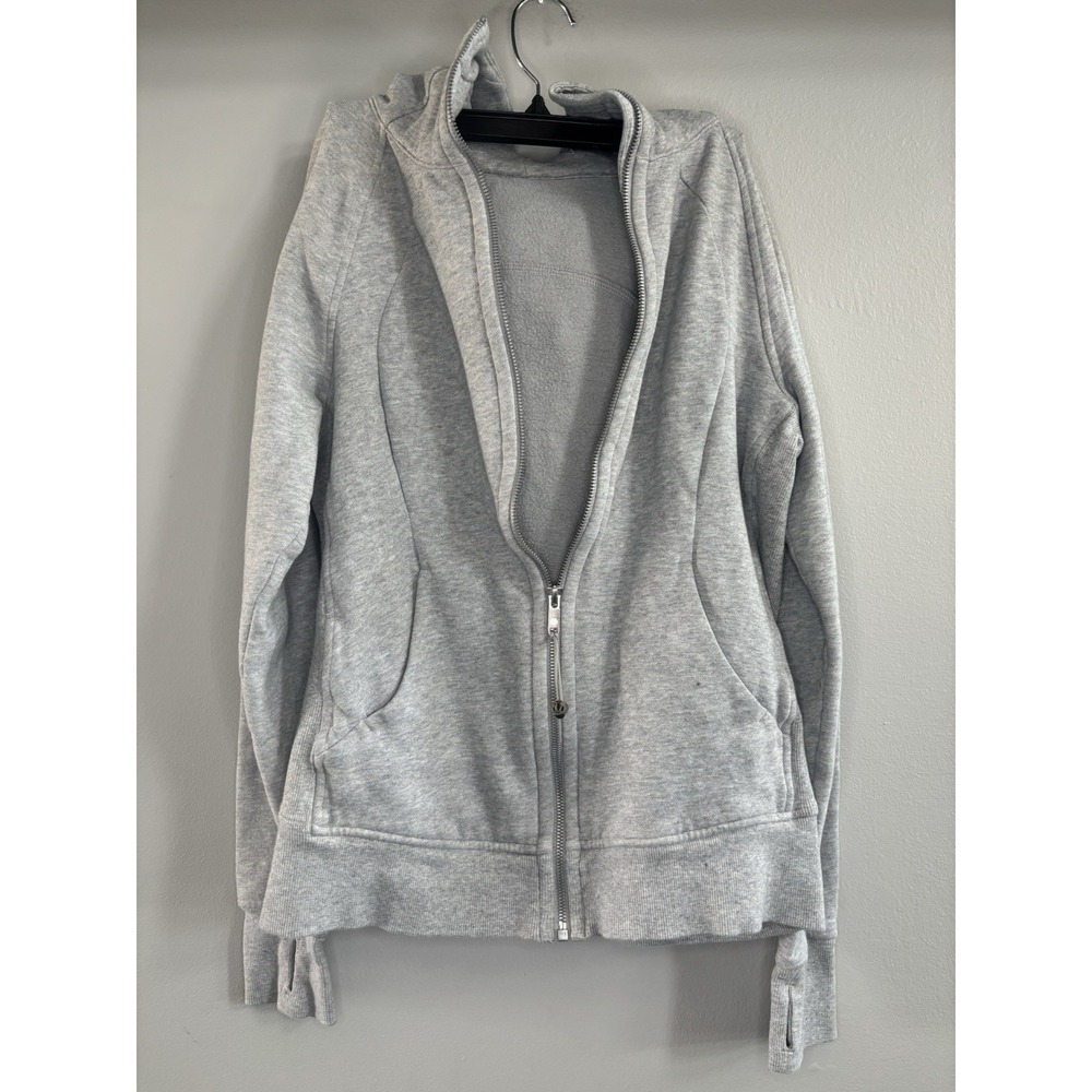 Lululemon Scuba Full Zip Hooded Fleece Hoodie w/ Pockets Gray Women's 8